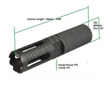 All Steel Phantom Muzzle Brake And Sound Forwarder Tube 1/2x28 TPI F 22 223 556
