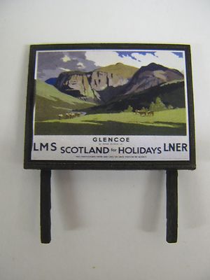 Scotland for Holidays - Modelleisenbahn Werbetafel - Spur N & Spur OO