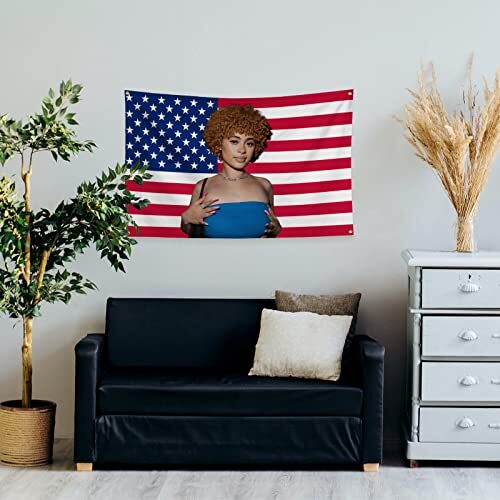 Ice Spice Flag Tapestry Funny Tapestries for College Dorm Decor Bedroom