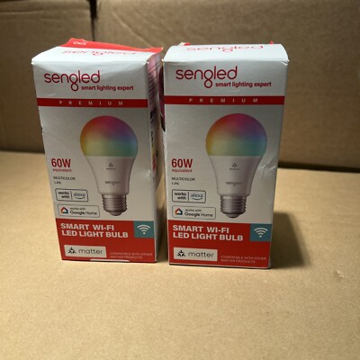 2x Sengled LED Smart Glühbirne (B22), Materiefähig, Mehrfarbig Funktioniert...