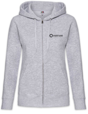 Vintage Aperture Laboratories Damen Zipper Hoodies Science Logo Labs Game Portal