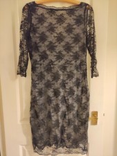Zara Woman's Black Lace Dress Size L UK 12/14 RRP£45 - NEW