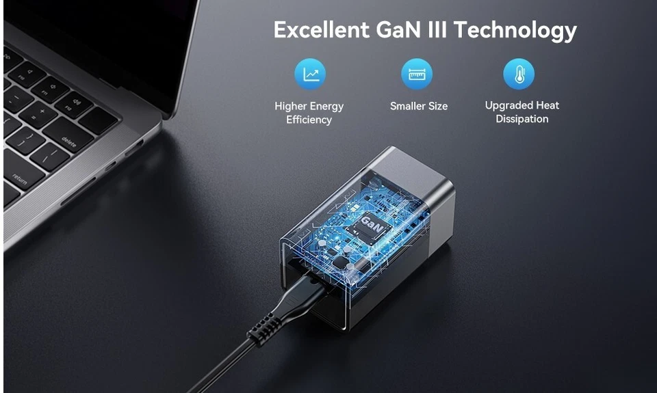 GMM 4IN1 Ladegerät 120W USB Typ C Netzteil Desktop Laptop Handy Ladestation NEU - Bild 3 von 4