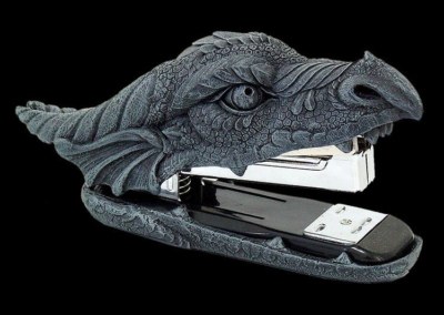Drachenkopf-Hefter - Drachen Tacker - Gothic Hefter Bürodeko Schreibtischdeko 