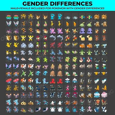 Pokémon Sword & Shield - All Gender Differences 