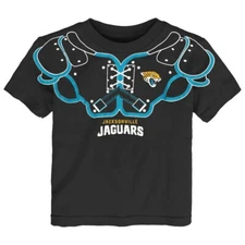 Jacksonville Jaguars Outerstuff NFL Toddler Black "Shoulder Pads" T-Shirt