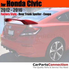 Painted Trunk Spoiler For 12-16 Honda Civic 2Dr Coupe SI Style R513 RALLYE RED