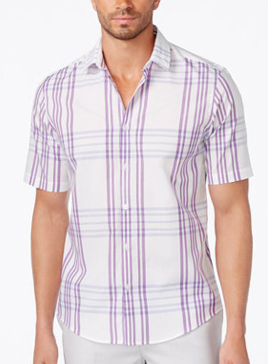 Мужская рубашка в клетку York классического кроя от Alfani Majesty Размер XXL 4390₽