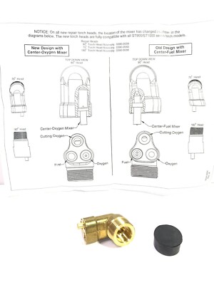 Victor ST900 90° Brass Cutting Torch Repair Kit Head Assembly 0390-0039