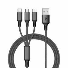 3 in1 Charging Cable Multi Usb Port Multiple Usb Charging Cord Type C