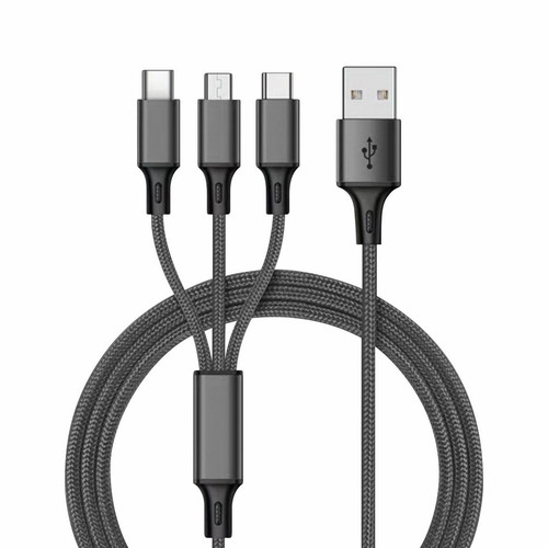 3 in1 Charging Cable Multi Usb Port Multiple Usb Charging Cord Type C - Picture 5 of 6