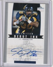 JJ Arrington 2005 Upper Deck Limited Rookie Debut Ink