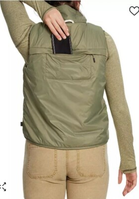 Bass Outdoor Women Reversible Zip Front Vest Deep Lichen