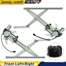 Pair Front For Chevy Colorado GMC Canyon 2004-12 Power Window Regulator w/ Motor