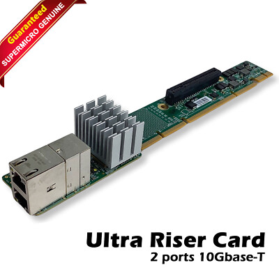 SUPERMICRO AOC-UR-I2XT-NI22 1U Ultra Riser Card Dual Port 10GBase-T