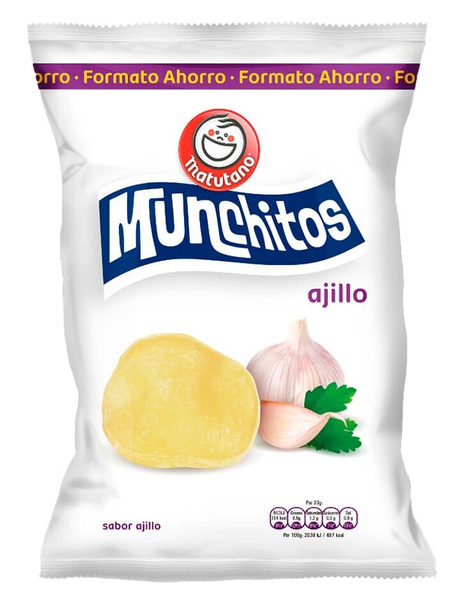 Munchitos Snack papas fritas Canarias sabor AJILLO 70 g