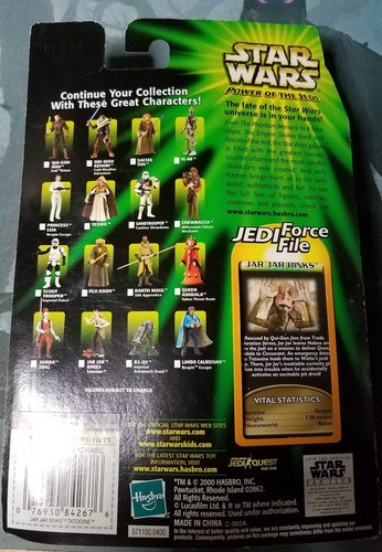 STAR WARS / Power Of The Jedi / HASBRO / UNOPENED / Jar Jar Binks - Picture 3 of 3