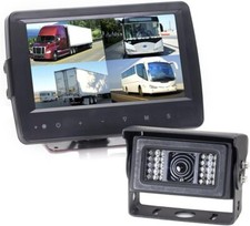 RVS Rear View Camera System 1 Heated Camera Setup Waterproof 7" Quad Screen