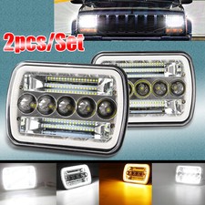 5x7 7x6 Led Headlight Halo Drl For Dodge Ram 50 D150 D250 D350 W150 W250 W350