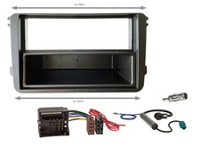 Auto Radioblende Einbauset/Rahmen+Kabel für VW Scirocco 3 (Typ13) ab 2008