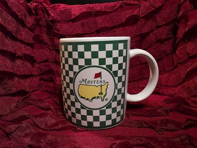 Vintage Masters Tournament Coffee Mug Augusta National Green Checkerboard Double