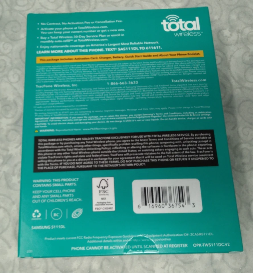 Total Wireless Samsung Galaxy A01 4G LTE Prepaid Smartphone - Black - 16GB - Image 2 of 2