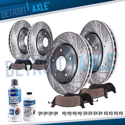 Front & Rear Brake Rotors and Brake Pads for Ford Explorer Flex Lincoln MKS MKT