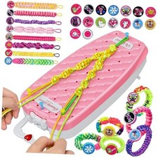 Friendship Bracelet Making Kit for Girls,DIY Arts and Crafts Toys,Jewelry Pink