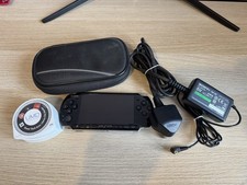 PSP Slim Lite 3000 Black Handheld Console Bundle With Charger Games And Case