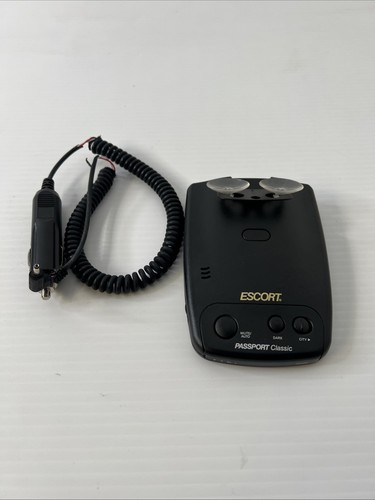 Escort Passport Classic Radar Detector W/ Power Adapter Tested Works READ