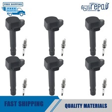6X Ignition Coils + 6X Spark Plugs For 2001-2008 Honda Pilot 3.5L V6 UF400