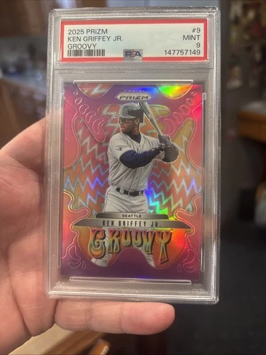 2025 Panini Prizm Baseball Ken Griffey Jr. #9 Groovy Case Hit Mariners Psa 9