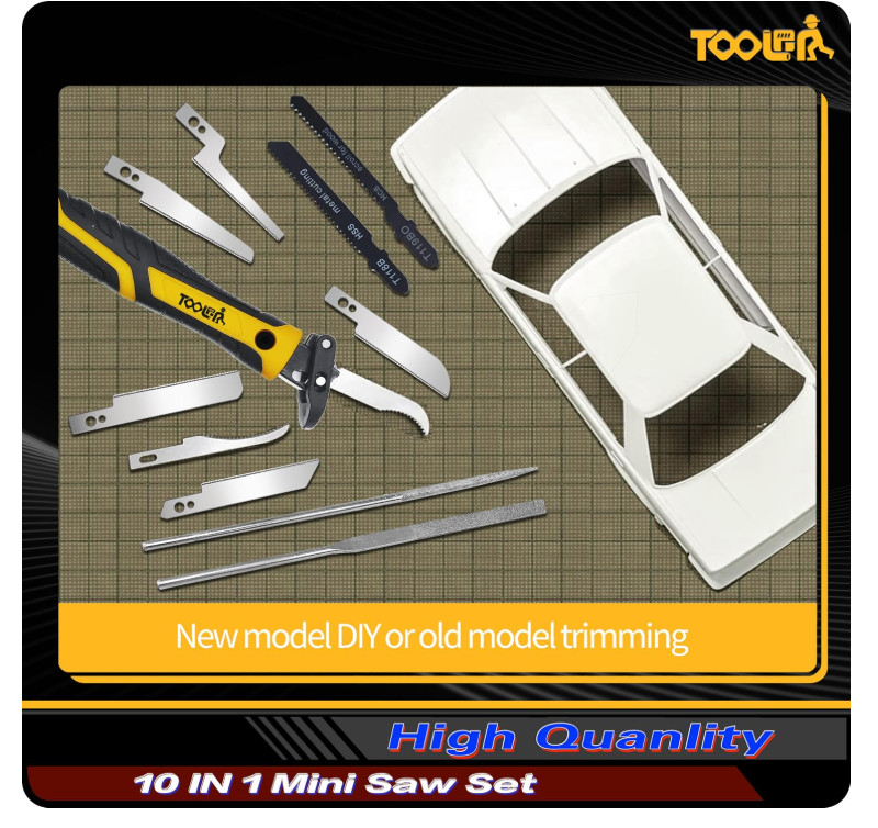 10-In-1 Model Craft Hand Saw & File Set. DIY Mini Razor Saw&File Kit for Hand...