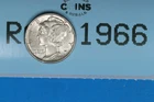 1942 10C MERCURY HEAD SILVER DIME Early US Type RAW-1966