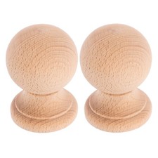 2 Pcs Decorative Finials Wood Unfinished Hardwood Wooden for Furniture