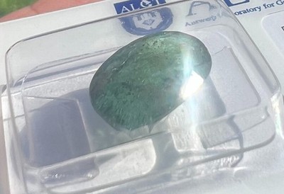 Natürlicher Smaragd 4,26 ct Ovalschliff - ALGT zertifiziert - tiefgrün - lose Edelstein
