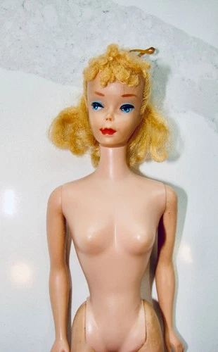 VINTAGE BARBIE DOLL PONYTAIL BLUE EYES PATS PEND MCMLVIII #1 ? MATTEL JAPAN