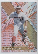 2019 Panini Elite Extra Edition Aspirations Orange 84/100 Aaron Schunk #62 s3g