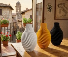 ​Vaso a Spirale Design Moderno - Stampa 3D Scultura Arredo - Varie Misure e...