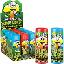 Slime Licker Version 2.0 Sour Liquid Rolling Candy, 2-Ounce Bottles (Pack of 12)