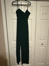 NWT Windsor Green Jumpsuit Spaghetti Strap Size Large Women's
