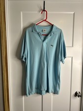 Lacoste Men  s Size 7/2XL Polo Alligator Shirt Blue Short Sleeve 6145