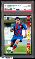 2004-05 Panini Sports Mega Cracks Soccer 71 Lionel Messi RC Rookie PSA Authentic