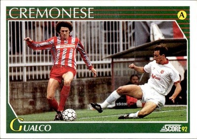 Card Italian League Score 1992 # 62 Luigi Gualco Cremonese