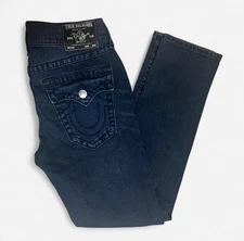 Dark Blue Wash Men’s True Religion Relaxed Slim Size 30x30