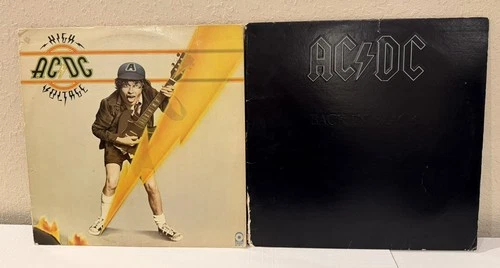 Lot of 2 AC/DC Back In Black _High Voltage Vinyl LP Albums Bon Scott Angus Young