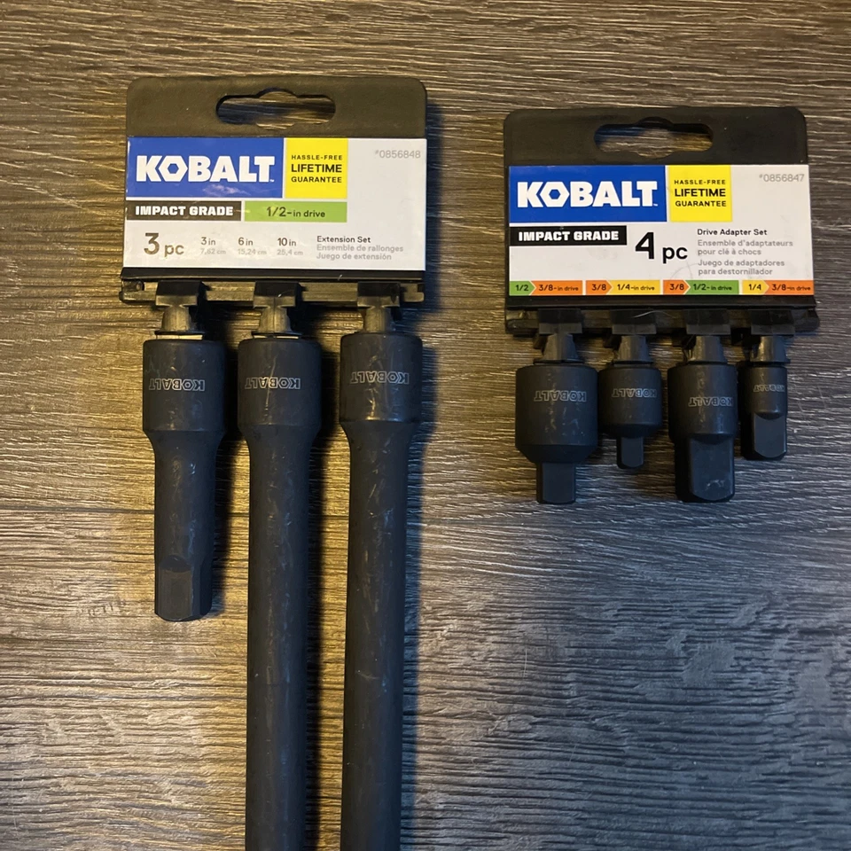 Kobalt 3pc. 1/2" Drive Impact Extension Set (#0856848) & 4pc. Drive Adapter Set  - Image 2 of 3