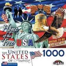 1000 Piece Jigsaw Puzzle for Adults Home of the Free Challenging Landscape