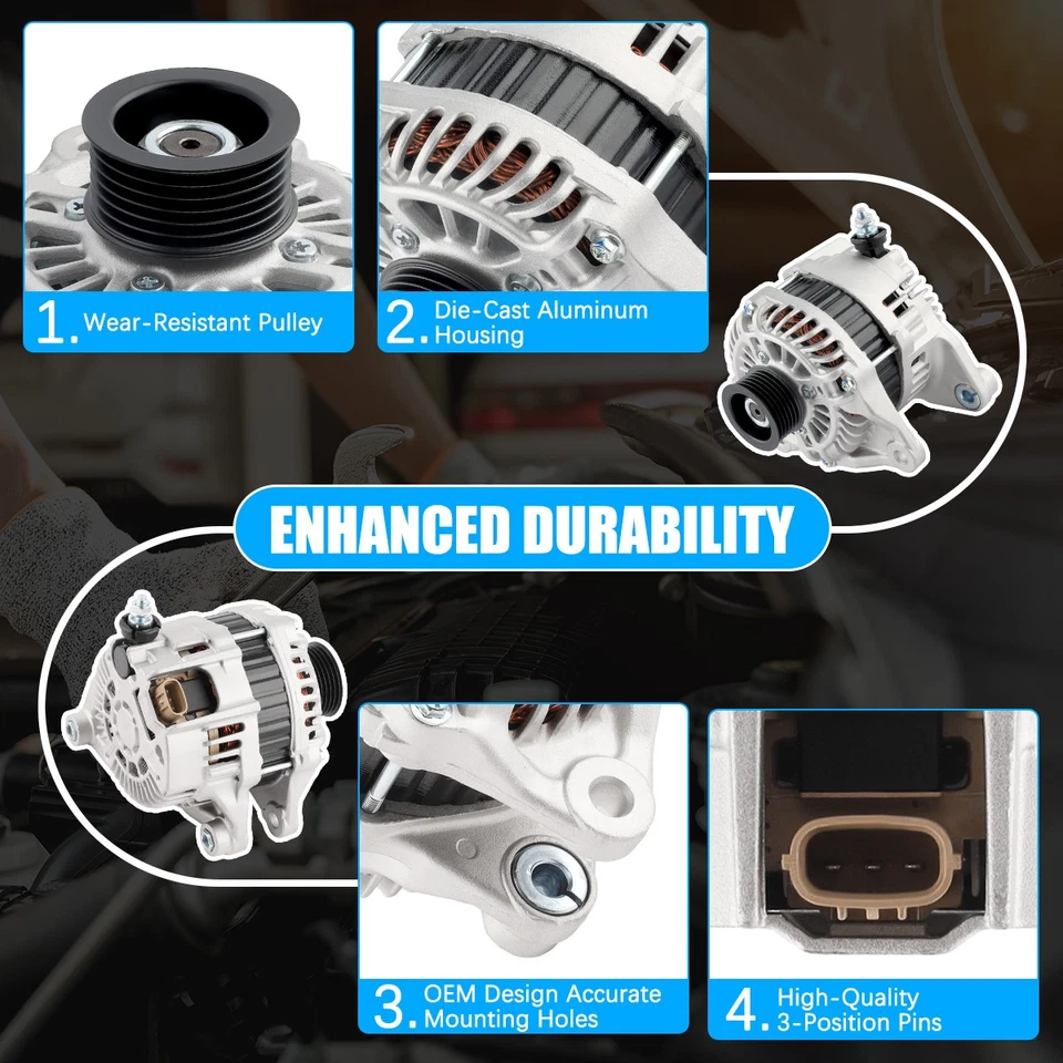 Alternator For Mazda 3 2014-2018 CX-3 2016-2018 CX-5 2013-2016 2.0L L4 20288 Foto 4 de 4