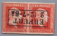Preussen Michel-Nr. 13 2er-Block gestempelt